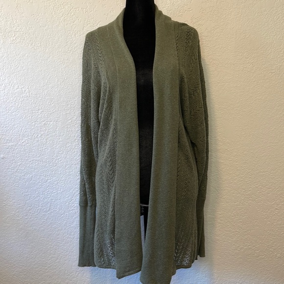 Athleta Sweaters - Athleta Cotton & Cashmere Blend Long Open Front Knit Cardigan